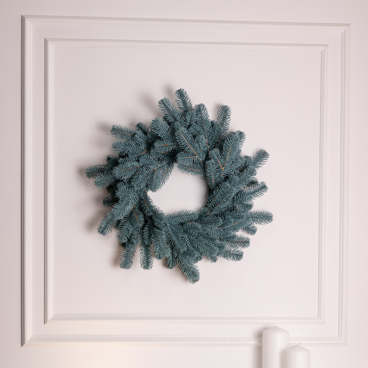 Штучний різдвяний вінок Блакитний Святковий 60 см TD-VINBL