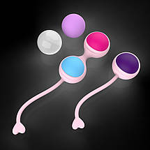 Набір вагінальних кульок Every Night Toys Lorinda рожевий з різнокольоровими кульками, фото 3