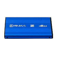 Зовнішня кишеня для HDD SATA 2.5" USB 2.0 (алюмінієвий) Kolega-Power (Синій)