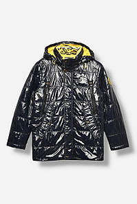 Куртка підліткова для хлопчика демісезонна темно-синього кольору 207940P