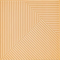 Самоклеюча декоративна 3D панель Бамбук Жовто-пісочний 500х500х5мм SW-00002879