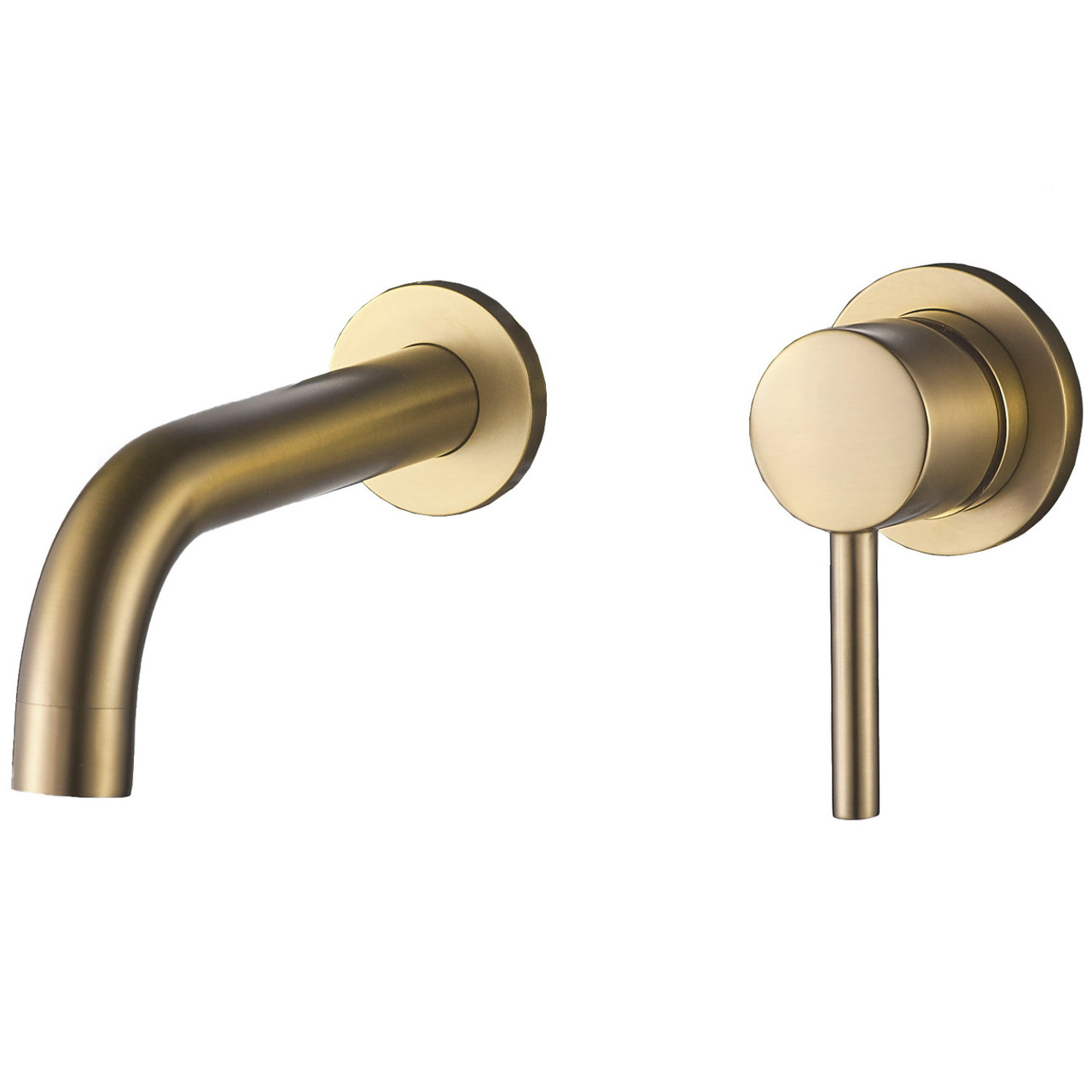 Змішувач для умивальника одноважільний настінного монтажу VBI Milano золото латунь VBI-050102BG, фото 1