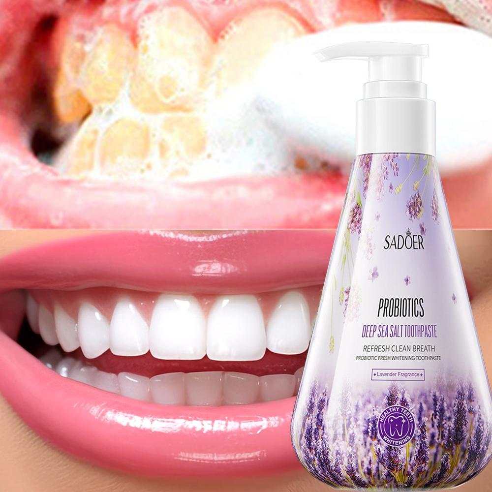Відбілююча зубна паста з пробіотиками Sadoer Лаванда, 220г, фото 1