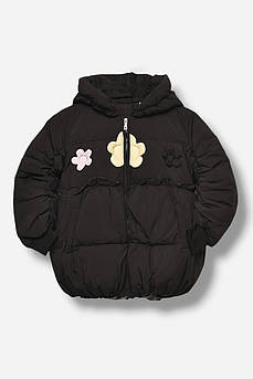 Куртка дитяча для дівчинки демісезонна чорного кольору р.110 207916M