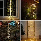 USB Гірлянда "Кінський хвіст" 2 метри 20 ниток 400 LED 8 режимів свічення Тепле біле світло, фото 6