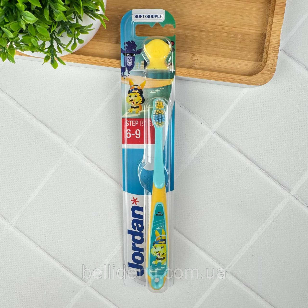 Дитяча зубна щітка Jordan Step 3 Soft  від 6 до 9 років (зайчик)