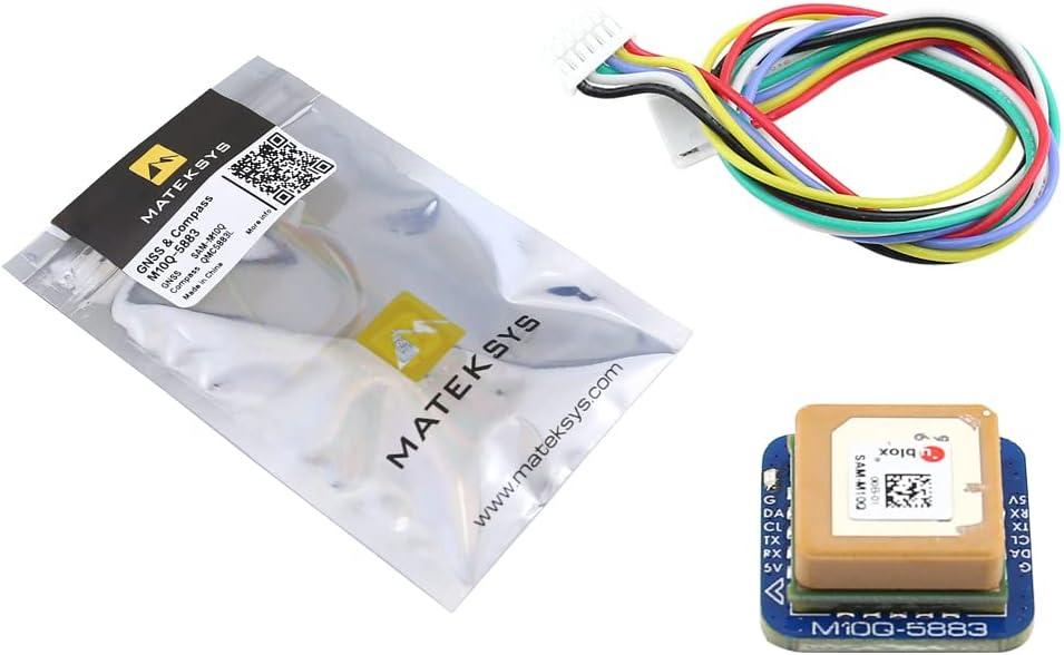 GPS модуль для дрона Matek Systems M10Q-5883 GNSS, 20X20X12.4mm, 8 грам, компас QMC5883