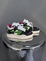 OFF WHITE SPONGE MID TOP | BLACK / GREEN / PINK premium (3)