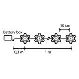 Оригінал! Гірлянда Luca Lighting Сніжинка, струна, 1,3 м, класична біла, 10 LED 2AA, таймер (8720967822874) - Вища Якість!, фото 2