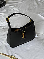 Saint Laurent Hobo Le 5 A 7 Leather Shoulder Bag in Black/Gold оригінальна коробка