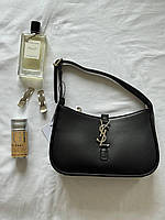 Saint Laurent Hobo Le 5 A 7 Leather Shoulder Bag in Black/Silver оригінальна коробка