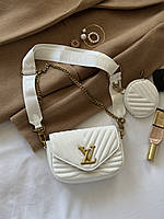 Louis Vuitton New Wave Multi Pochette Bag White/Gold 19х13х6