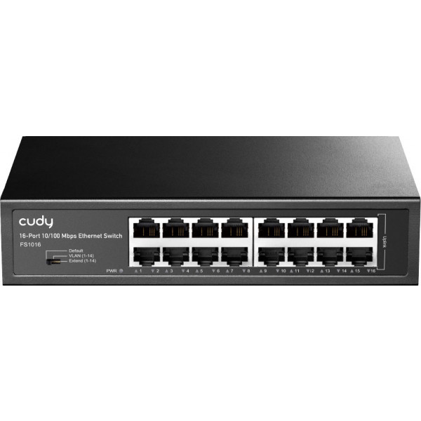 Комутатор Cudy FS1016 16 портовий 10/100M Fast Ethernet 1U металевий корпус