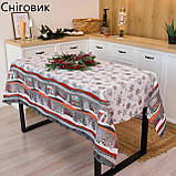 Новогодняя праздничная льняная скатерть с тиграми 120*150, фото 7