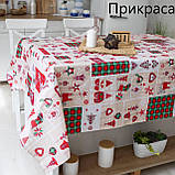 Новогодняя праздничная льняная скатерть с тиграми 120*150, фото 3