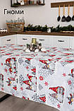 Новорічна святкова скатертину на стіл розкладний/Скатертину з печивом на новий рік/лляна Скатертина, фото 5