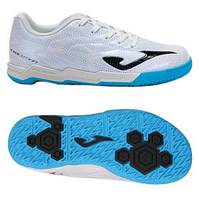 Футзалки дитячі Joma EVOLUTION біло-блакитні EVJW2532IN, Білий, Розмір (EU) — 32