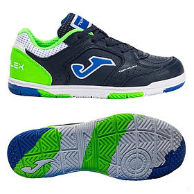 Футзалки дитячі Joma TOP FLEX темно-синьо-салатові TPJW2533IN, Темно-синій, Розмір (EU) — 31