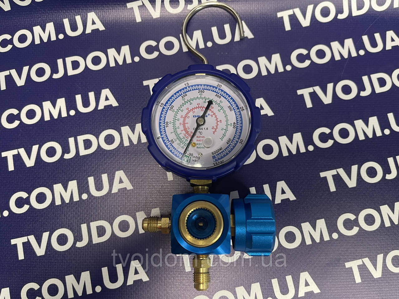 Манометричний колектор Whicepart DSZH WK-468-GL одновентильний R-22 R-407c R-404a R-410a