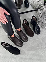 Сапоги женские зимние на каблучке и молнии 36-40