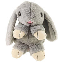 Мягкая игрушка музыкальный заяц для детей от 3 лет с аккумулятором для игр и развлечений BROWN