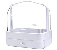 Органайзер для косметики и украшений прозрачный стильный для хранения и упорядочивания средств BROWN