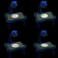 Дитячий столик проектор для малювання з 24 слайдами та фломастерами для творчості та навчання дітей. BROWN