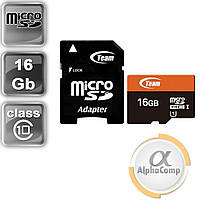 Картка пам'яті microSD 16Gb Team SDHC (UHS-1) + адаптер SD (TUSDH16GUHS03)