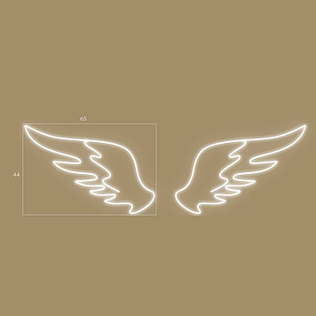 Неонова вивіска Крила 44×65 см одне крило