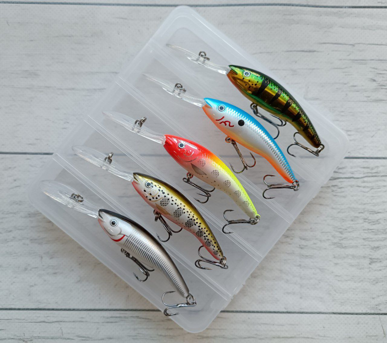 Набір Воблерів Танцор для тролінгу Columbia Deep Tail Dancer 70мм 9гр 5шт в коробці