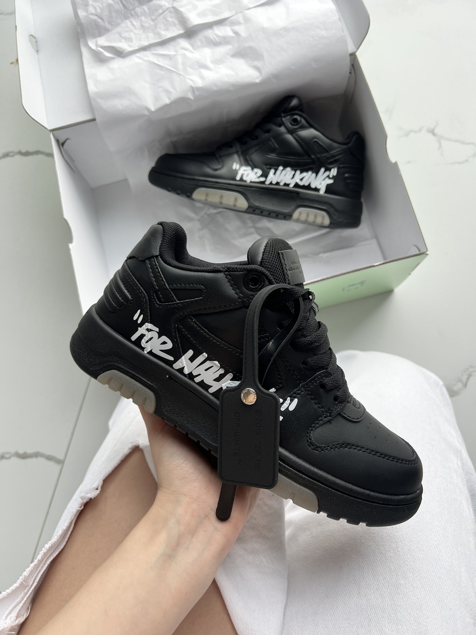 Off-White Out of Office Black White For Walking 📦, фото 1