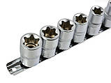 Набір із 10 головок Torx E10-24.1/2" на стрічці G10160, фото 2