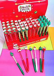 Кулькова ручка новорічна з камінням