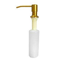 Дозатор для мийного засобу врізний Mixxus DIS-01.SUS Brushed Gold з SUS304 300 мл (кол.матове золото) (MI8224)