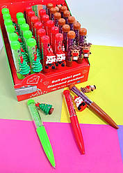 Кулькова ручка новорічна з камінням