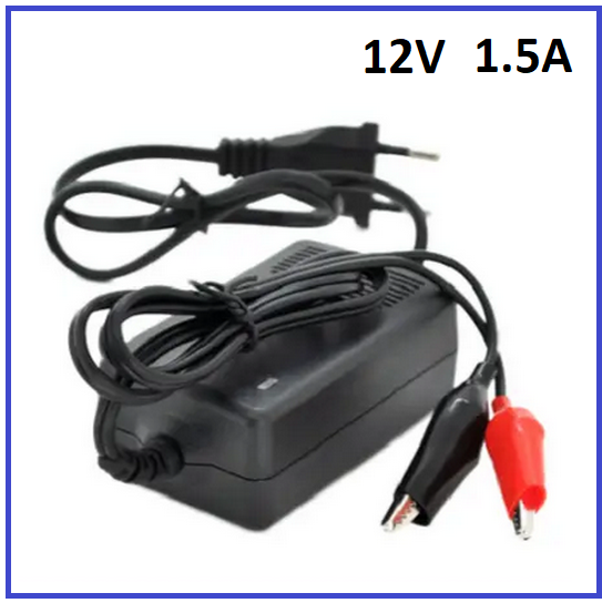 Зарядний пристрій Voltronic 12V (14.5) до 1.5A  AGM, GEL, крокодили (Clips), фото 1