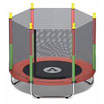 Батут манеж дитячий з сіткою Atleto 160 см червоний KRB10, фото 3