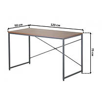 Стіл письмовий металевий лофт 120 см Bonro B-001, фото 5