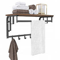 Вішалка настінна для одягу з полицею 76 см Bonro BN-124, фото 2