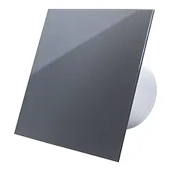 Вентилятор для ванної кімнати Ecovent DECORA Ø100, тихий, зі змінною панеллю з плексигласу, зворотний клапан, 93 м³/год, сірий