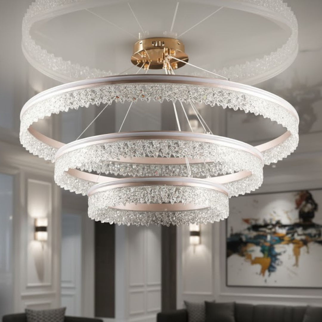 Люстра в спальню Splendid Ray 200W до 35 м² колір Золотистий 30432329, фото 1