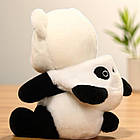 М'яка іграшка ведмежа Тедді плюшевий у костюмі панди Біло-чорний ведмедик обнімашка в кігурумі на подарунок для сну та ігор, фото 2