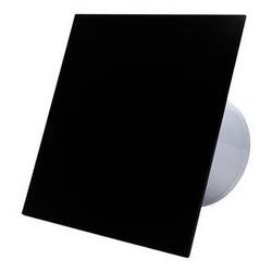 Вентилятор Ecovent DECORA 100 мм, для ванної кімнати, надзвичайно тихий, чорний корпус, змінна панель