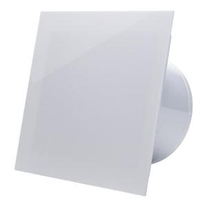 Вентилятор для ванної Ecovent DECORA Ø100, тихий, білий, зі змінною панеллю з плексигласу та зворотним клапаном, 93 м³/год, фото 1