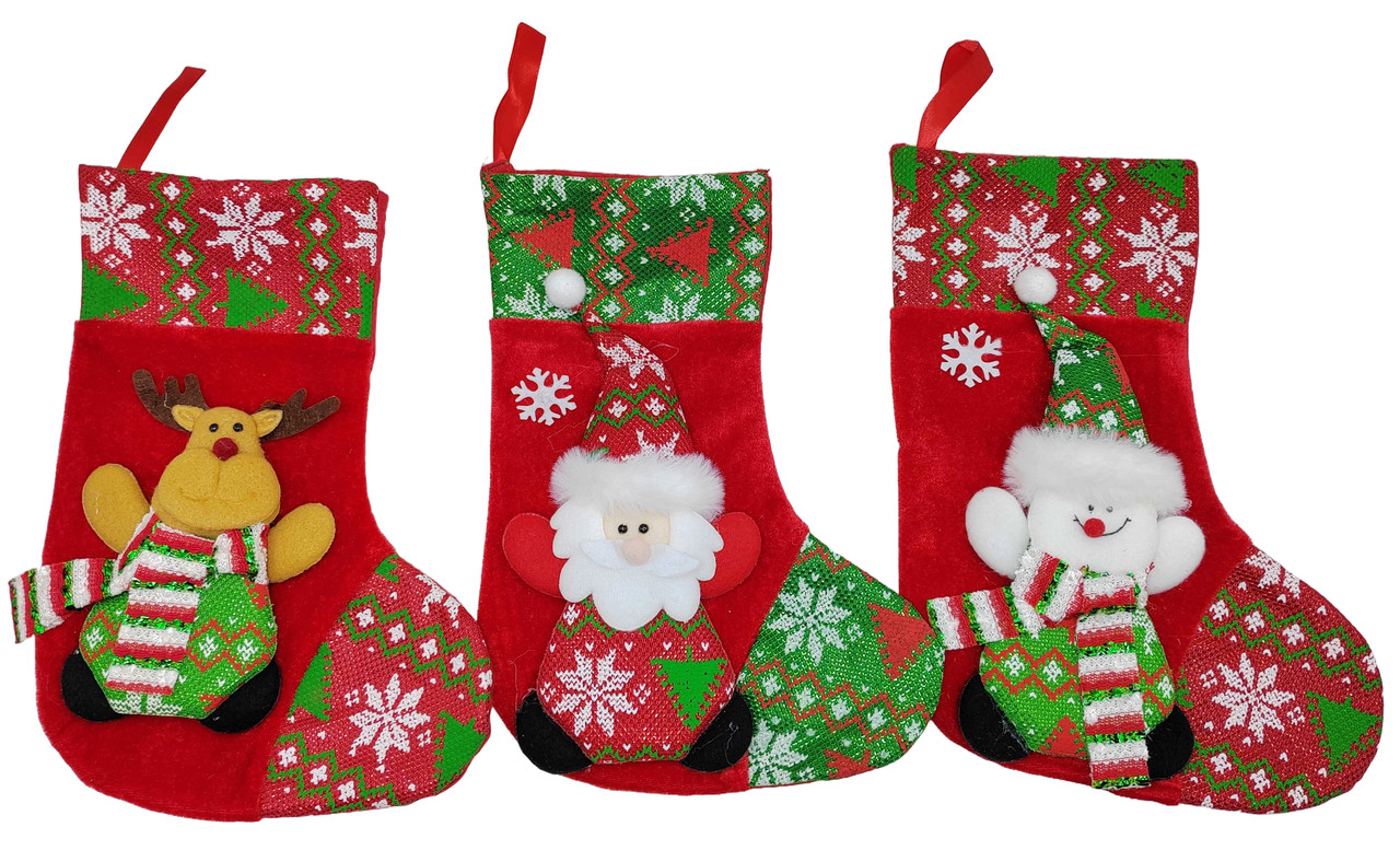 Новорічний носок для подарунків 26*17 см №84100, фото 1