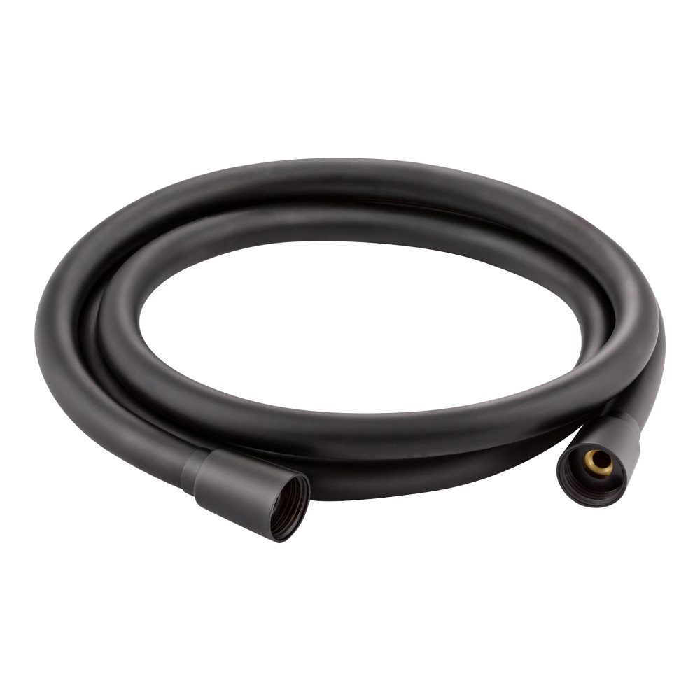 Шланг для душу Q-TAP Hadice 1600мм силіконовий чорний QTHADPVC160B, фото 1