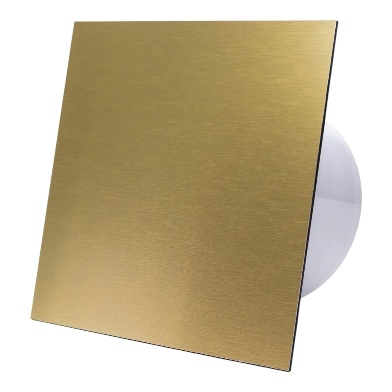 Вентилятор для ванної Ecovent DECORA Ø100, тихий, матово-золотистий, зі змінною панеллю з плексигласу, 93 м³/год, фото 1