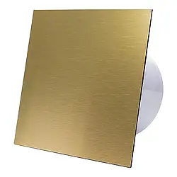 Вентилятор для ванної Ecovent DECORA Ø100, тихий, матово-золотистий, зі змінною панеллю з плексигласу, 93 м³/год