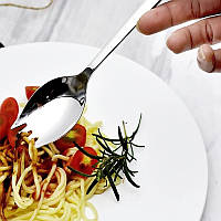 Столовий набір для людей із артритом і тремором вилка ложка з фіксатором для комфортного живлення BROWN