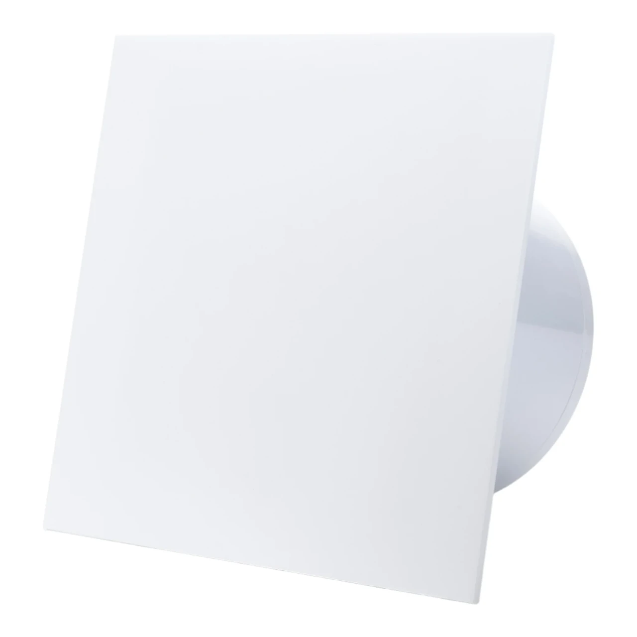 Вентилятор Ecovent DECORA Ø100 для ванної, тихий, матово-білий, змінна панель з плексигласу, зворотний клапан, 93 м³/год, фото 1